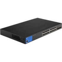 Conmutador Ethernet Linksys 24 Puertos Gestionable - Conforme con normas TAA - 3 Capa compatible - Modular - 410W Rendimiento Po