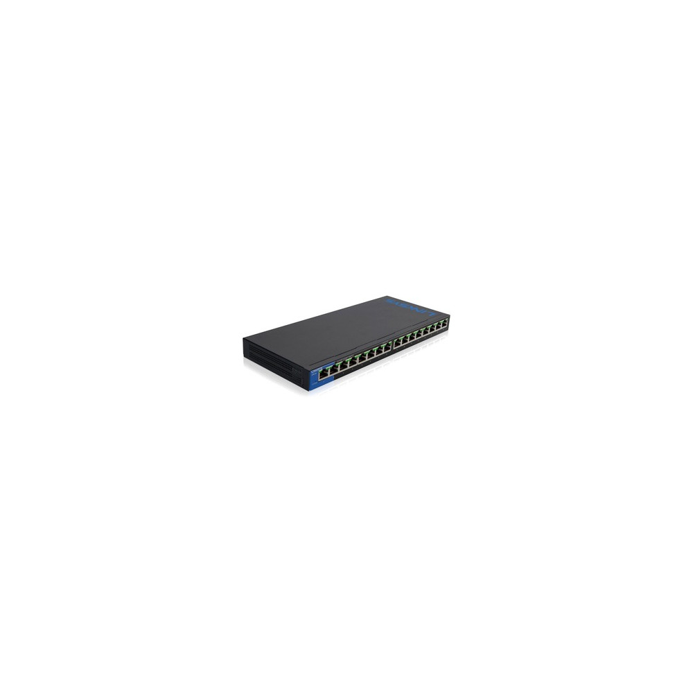 Conmutador Gigabit de escritorio para empresas con 16 puertos Linksys LGS116P, Con velocidades de conexi�n por cable de hasta 10