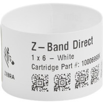 Etiqueta multiuso Zebra Z-Band Direct - 25.40mm Width x 279.40mm Longitud - Permanente Adhesivo - Rectángulo - Térmica - Blanco 