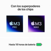  MacBook Pro de 14 pulgadas: Chip M3 Pro de Apple con CPU de 12 núcleos y GPU de 18 núcleos, almacenamiento de 1 TB SSD y memori