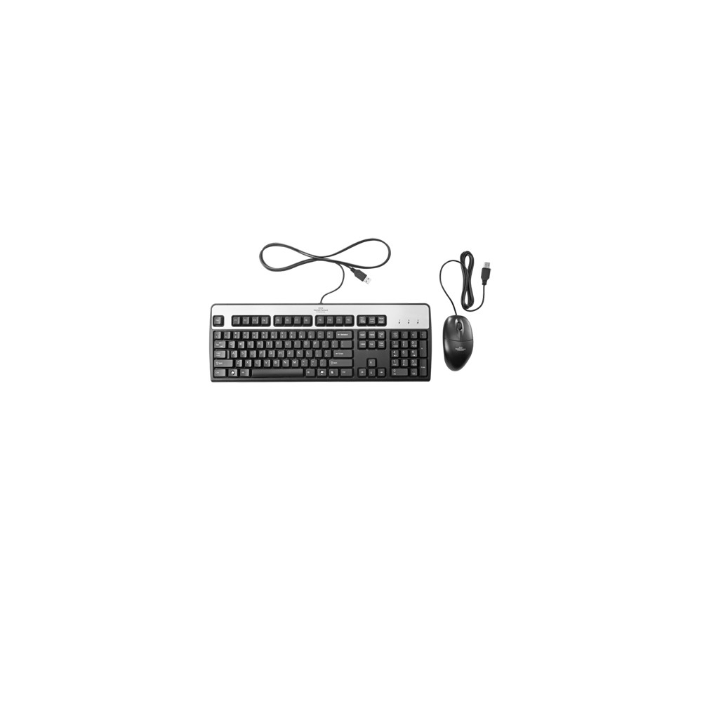 Teclado y ratón HPE - Inglés (EEUU) - USB Cable Teclado - Keyboard/Keypad Color: Negro - USB Cable Mouse - Pointing Device Color