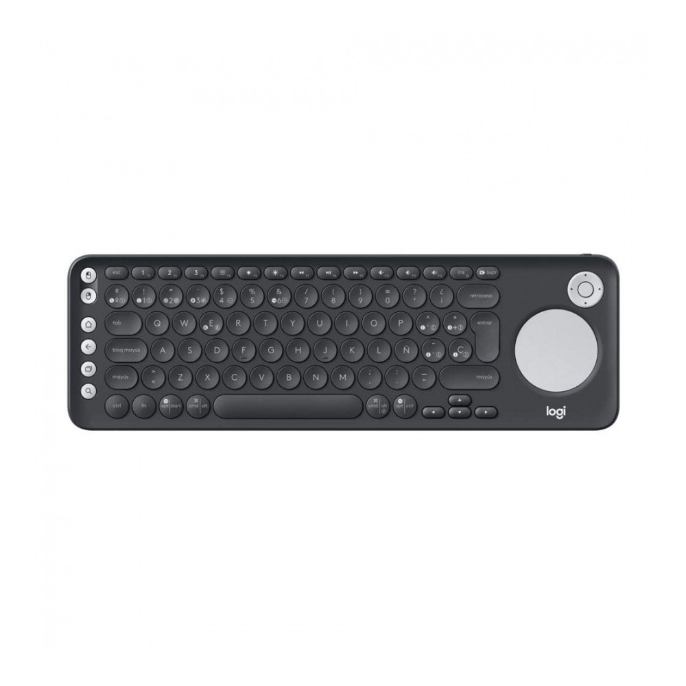 Teclado Logitech K600 - Inalámbrico Conectividad - USB Interfaz - Almohadilla táctil (TouchPad), D-pad - Español - Negro - Bluet