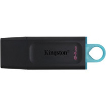 Unidad flash Kingston DataTraveler Exodia DTX - 64GB - USB 3.2 (Gen 1) - Negro, Verde azulado