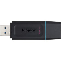 Unidad flash Kingston DataTraveler Exodia DTX - 64GB - USB 3.2 (Gen 1) - Negro, Verde azulado