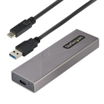 StarTech.com Gabinete Externo de Aluninio USB-C 10Gbps a NVMe NGFF M.2 o SSD M.2 SATA - USB Tipo C/USB-A - 2230/2242/2260/2280