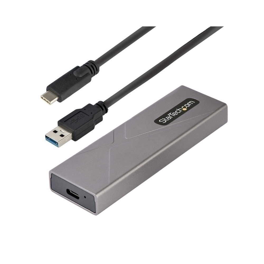 StarTech.com Gabinete Externo de Aluninio USB-C 10Gbps a NVMe NGFF M.2 o SSD M.2 SATA - USB Tipo C/USB-A - 2230/2242/2260/2280