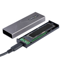 StarTech.com Gabinete Externo de Aluninio USB-C 10Gbps a NVMe NGFF M.2 o SSD M.2 SATA - USB Tipo C/USB-A - 2230/2242/2260/2280