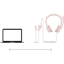 H390 USB Computer Headset- Rose AMR