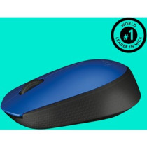 Mouse Logitech M170 - Radiofrecuencia - USB 2.0 - Óptico - Azul - Inalámbrico - 1000 dpi - Rueda de desplazamiento - Simétrico