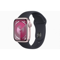 Apple Watch Series 9 (GPS) - Caja de aluminio en color medianoche de 41 mm - Correa deportiva color medianoche - Talla M/L