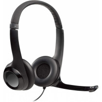 Auriculares Logitech ClearChat H390 Cableado Sobre la cabeza Estéreo - Negro, Plata - Binaural - Circumaural - 20Hz a 20kHz - 24