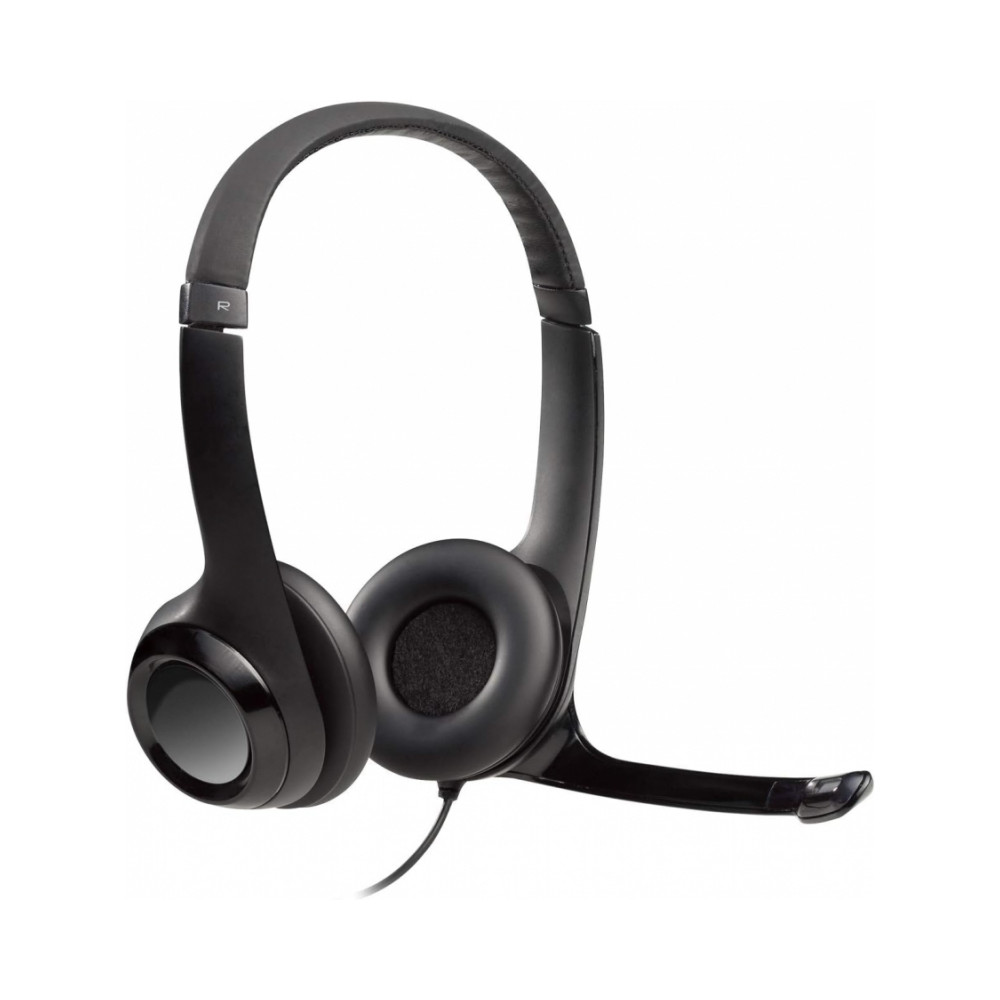 Auriculares Logitech ClearChat H390 Cableado Sobre la cabeza Estéreo - Negro, Plata - Binaural - Circumaural - 20Hz a 20kHz - 24