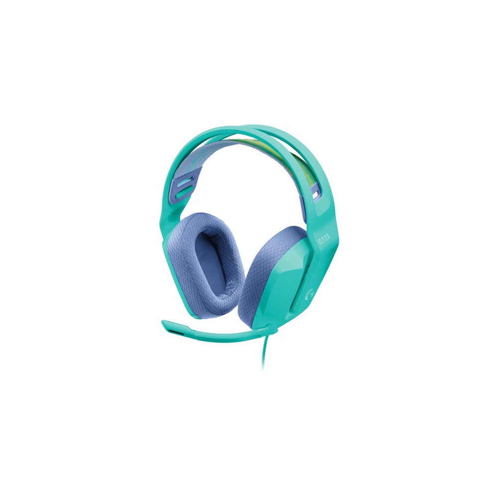 Auriculares de gaming Logitech G335 Cableado Sobre la oreja Estéreo - Menta - Binaural - Cerrado - 36Ohm - 20Hz a 20kHz - Cardio