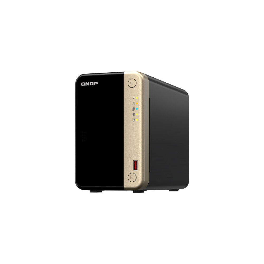 Sistema de almacenamiento SAN/NAS QNAP Turbo NAS TS-264-8G - 2 x Total de compartimientos - 4GB Flash Memory Capacity - Intel Ce