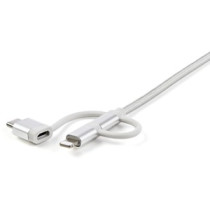 Cable de transferencia de datos StarTech.com - 1.01m Lightning/USB - para iPod, iPad, iPhone, Teléfono, Tableta - 1 - Extremo Se