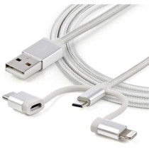 Cable de transferencia de datos StarTech.com - 1.01m Lightning/USB - para iPod, iPad, iPhone, Teléfono, Tableta - 1 - Extremo Se