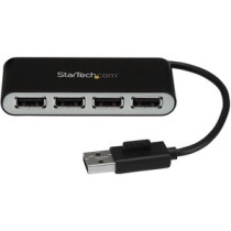 Concentrador USB StarTech.com - USB - Externo - Negro, Plata - Conforme con normas TAA - 4 Total USB Port(s) - 4 USB 2.0 Port(s)