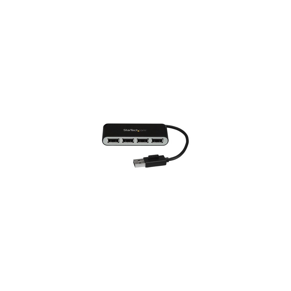 Concentrador USB StarTech.com - USB - Externo - Negro, Plata - Conforme con normas TAA - 4 Total USB Port(s) - 4 USB 2.0 Port(s)