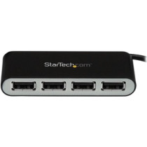 Concentrador USB StarTech.com - USB - Externo - Negro, Plata - Conforme con normas TAA - 4 Total USB Port(s) - 4 USB 2.0 Port(s)