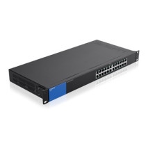 Conmutador Ethernet Linksys LGS124 24 - Gigabit Ethernet - 10/100/1000Base-T - 2 Capa compatible - 3.62W Power Consumption - Par