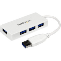 Concentrador USB StarTech.com - USB - Externo - Blanco - 4 Total USB Port(s) - 4 USB 3.0 Port(s) - PC, Mac