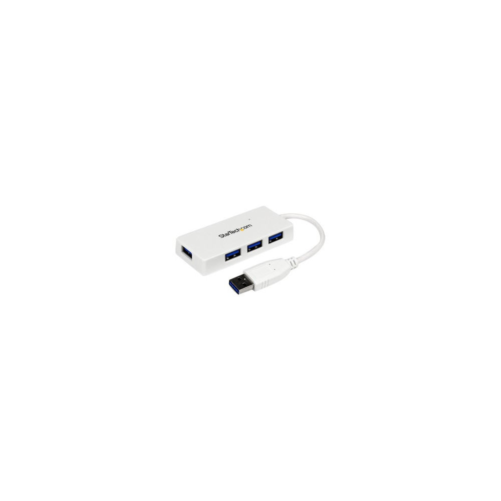 Concentrador USB StarTech.com - USB - Externo - Blanco - 4 Total USB Port(s) - 4 USB 3.0 Port(s) - PC, Mac