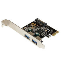 Adaptador USB StarTech.com - PCI Express x1 - Tarjeta enchufable - 2 Total USB Port(s) - 2 USB 3.0 Port(s)1 Puerto(s) SATA - PC