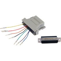 StarTech.com Adaptador Conversor Modular Serial DB25 a RJ45 Macho a Hembra - 1 x RJ-45 Female - Gris