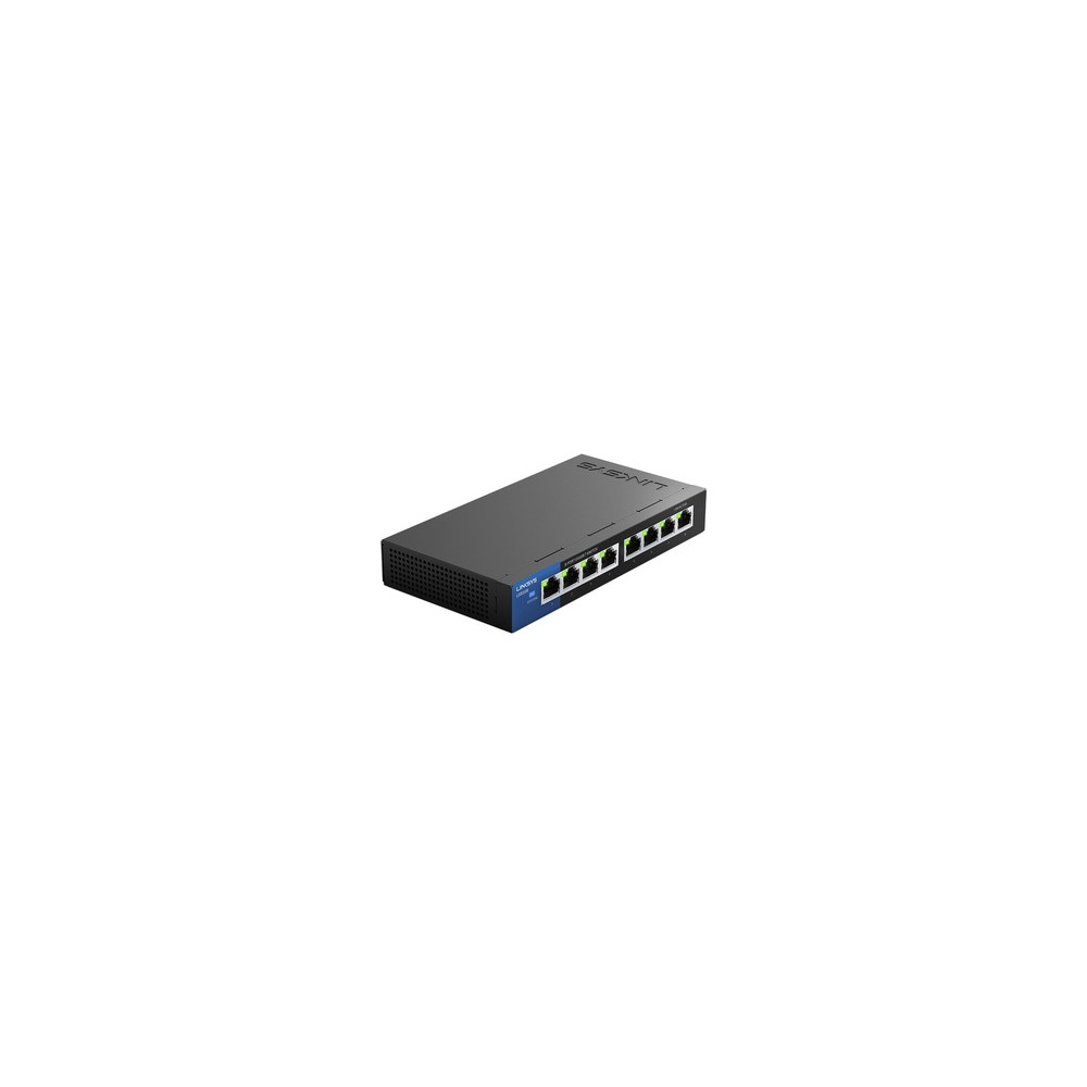 Conmutador Ethernet Linksys LGS108 8 - Gigabit Ethernet - 1000Base-T - 2 Capa compatible - Par trenzado - Montaje en pared, De E