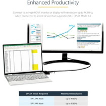 Base de conexión StarTech.com DKT30ICHPD USB Tipo C para Notebook/Tableta/Estación de trabajo/Monitor - 100W - USB Tipo-A - USB 