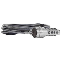 Cable de Bloqueo Targus DEFCON Para Portátil - 1.98m - Reiniciable - Cerradura de combinación - Metal Galvanizado - Para Portáti