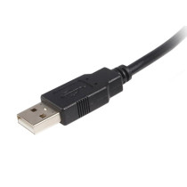 StarTech.com Cable USB de 3m para Impresora - 1x USB A Macho - 1x USB B Macho - Adaptador Negro - Extremo Secundario: 1 x 4-pin 