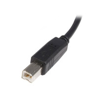 StarTech.com Cable USB de 3m para Impresora - 1x USB A Macho - 1x USB B Macho - Adaptador Negro - Extremo Secundario: 1 x 4-pin 