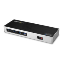 Base de conexión StarTech.com USB Tipo C para Portátil - 40W - Negro, Plata - 2 Displays Supported - 4K - 3840 x 2160, 4096 x 21