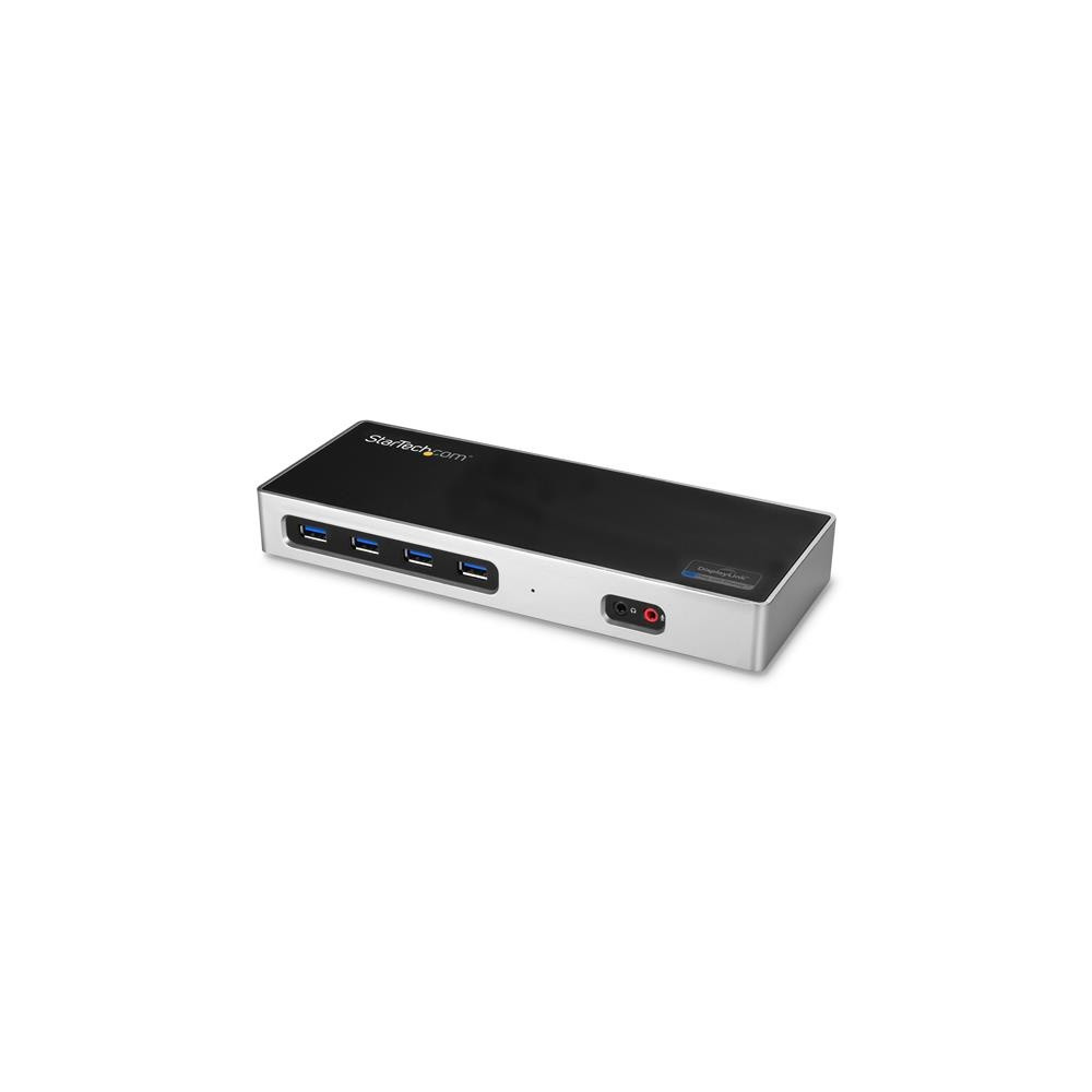 Base de conexión StarTech.com USB Tipo C para Portátil - 40W - Negro, Plata - 2 Displays Supported - 4K - 3840 x 2160, 4096 x 21