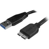 StarTech.com Cable micro USB 3.0 delgado de 15cm - Extremo Secundario: 1 x 10-pin Micro USB 3.0 Type B - Male - Apantallado - Ní