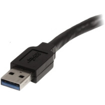 StarTech.com Cable Extensor USB 3.0 SuperSpeed Activo de 10m - USB A Macho a Hembra - Negro - Extremo Secundario: 1 x 9-pin USB 