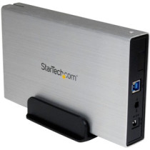 Carcasa de unidad StarTech.com SATA/600 - USB 3.0 Typo B Interfaz de host - Soporte UASP ExternoPlata - 1 x HDD admitido - 1 x B