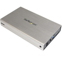 Carcasa de unidad StarTech.com SATA/600 - USB 3.0 Typo B Interfaz de host - Soporte UASP ExternoPlata - 1 x HDD admitido - 1 x B