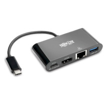 Base de conexión Tripp Lite U444-06N-H4GUB-C USB Tipo C para Notebook/Tableta PC/Computadora de escritorio/Smartphone - 60W - 2 