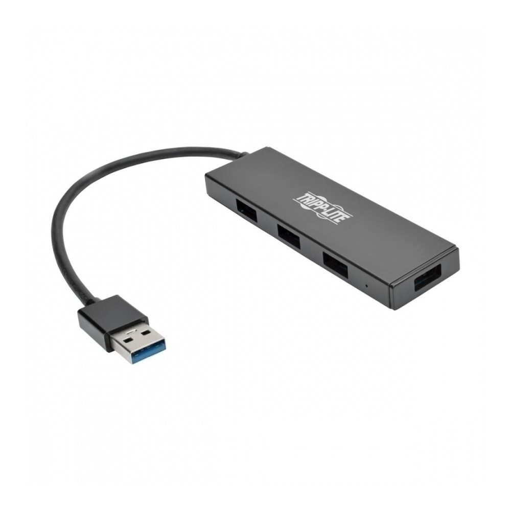 Concentrador USB Tripp Lite U360-004-SLIM - USB - Externo - Negro - 4 Total USB Port(s) - 4 USB 3.0 Port(s) - PC, Mac