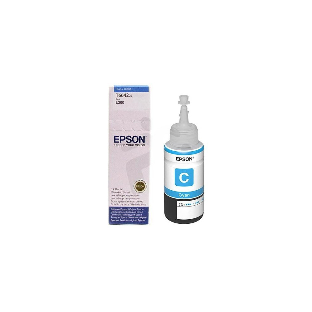 Kit de Relleno de Tinta Epson T664 - Azul ciánico - Inyección de tinta - 70 mL, rendimiento de impresión: 6500 páginas