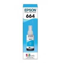 Kit de Relleno de Tinta Epson T664 - Azul ciánico - Inyección de tinta - 70 mL, rendimiento de impresión: 6500 páginas