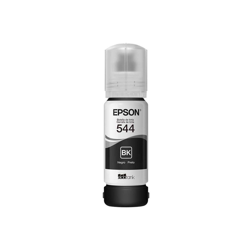 Kit de Relleno de Tinta Epson T544 - Negro - Inyección de tinta, rendimiento de impresión: 4500 páginas, compatibilidad: EcoTank