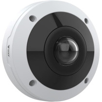 AXIS M4317-PLVE es un minidomo discreto, IK10 e IP66 apto para exteriores, diseñado con sensor de 6 MP y lente estereográfica, q