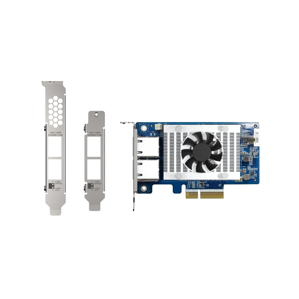 Dual-port (10GBASE-T) 10GbE network expansion card, Intel X710, PCIe Gen3 x4 PCIe supported NAS and Windows 8/10/Windows Server/