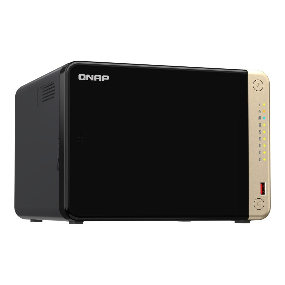 QNAP Turbo NAS TS-664-8G 6 x Total de compartimientos Sistema de almacenamiento SAN/NAS - 4GB Flash Memory Capacity - Intel Cele