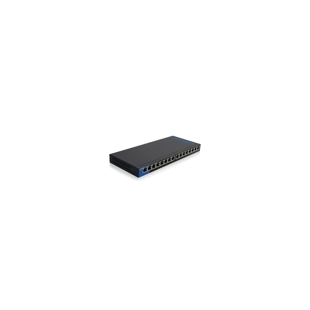 Conmutador Ethernet Linksys LGS116 16 - Gigabit Ethernet - 10/100/1000Base-T - 2 Capa compatible - 2.36W Power Consumption - Par